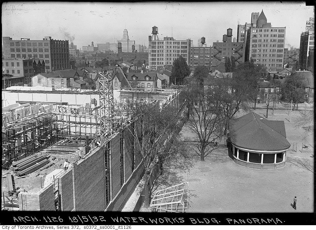 View of Waterworks building in 1932