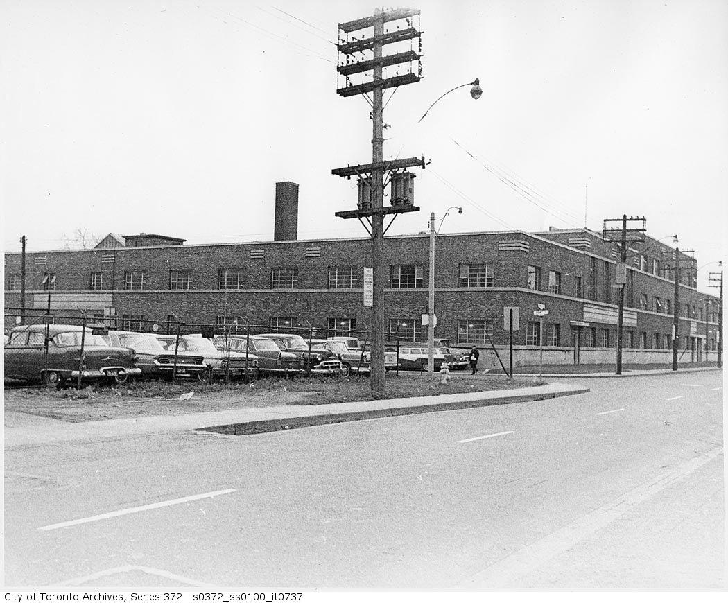 Archival photo of the Waterworks building