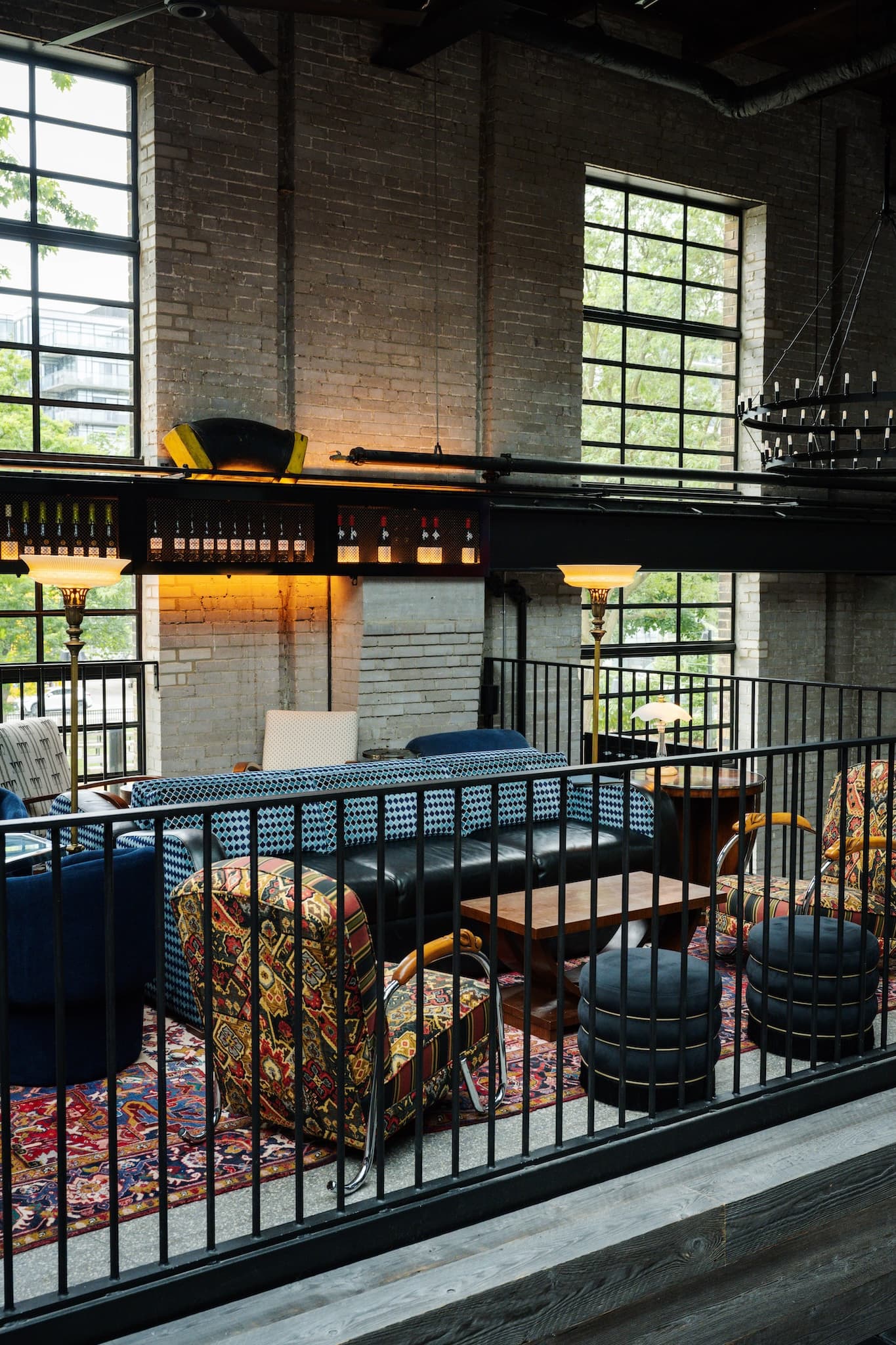 Antique couch and chairs in a sitting corner of the Civil Works