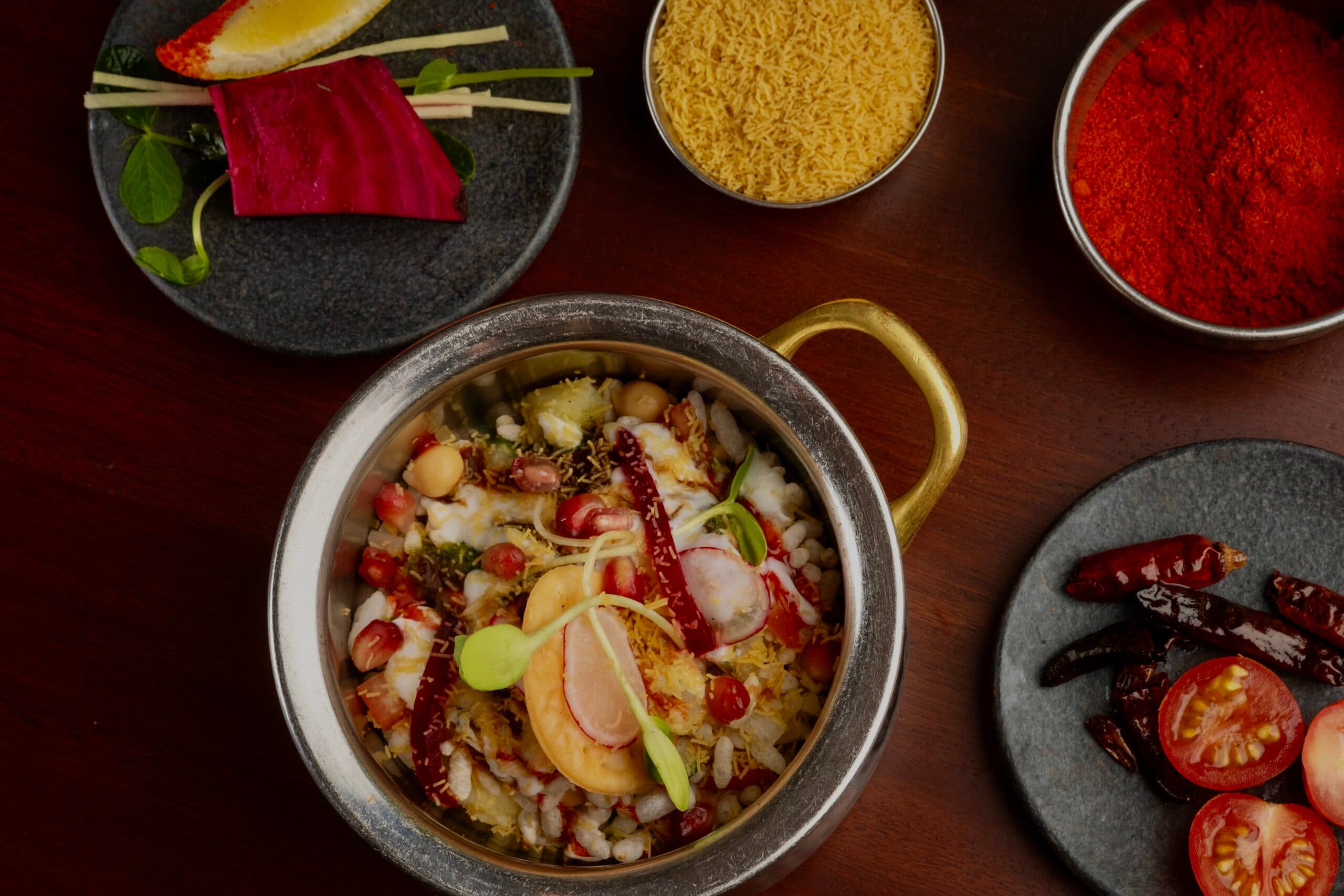 a spread of Indian dishes
