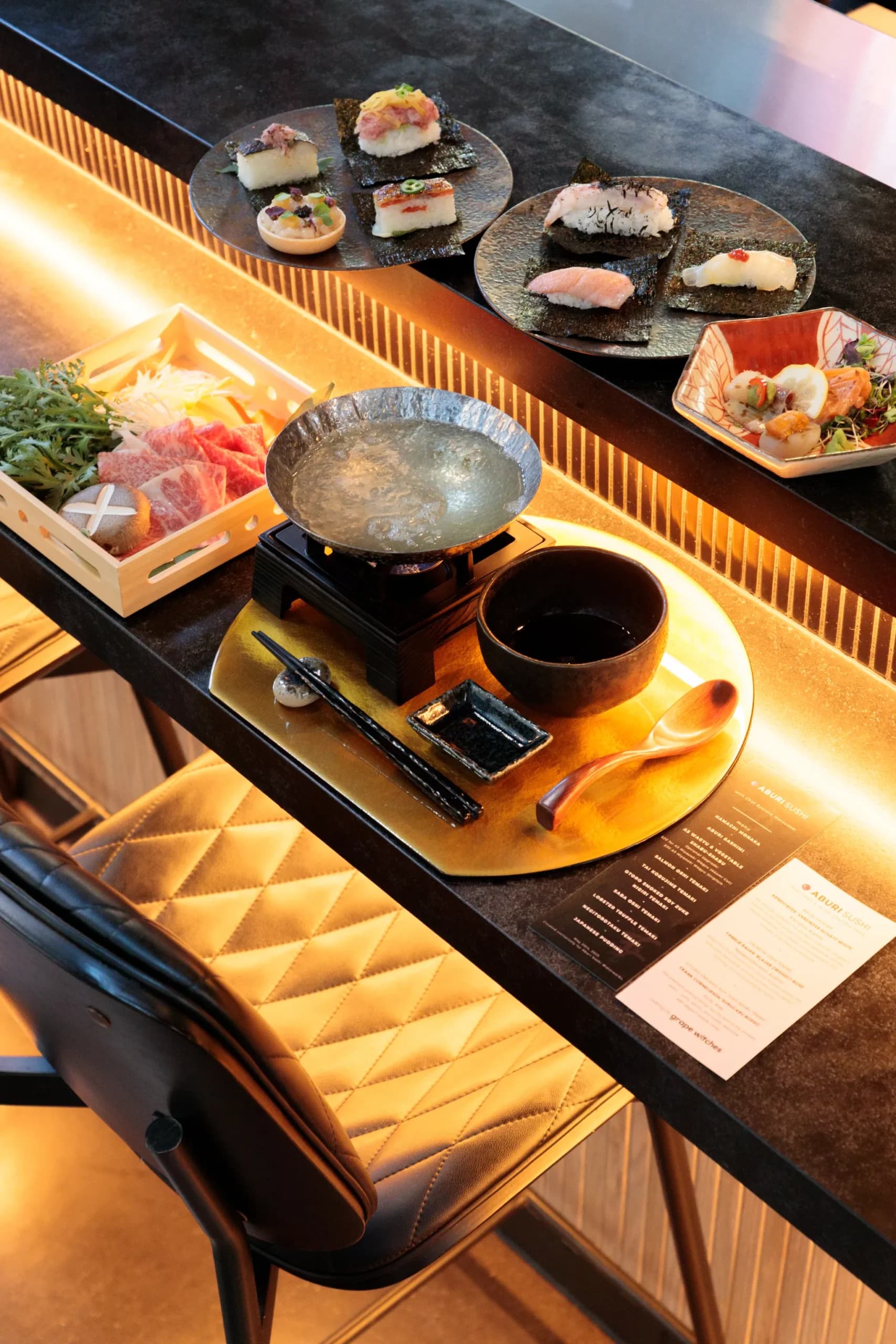 an array of Japanese food