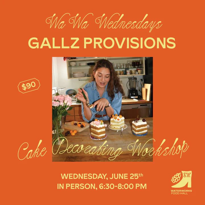 cake decorating with Gallz Provisions poster